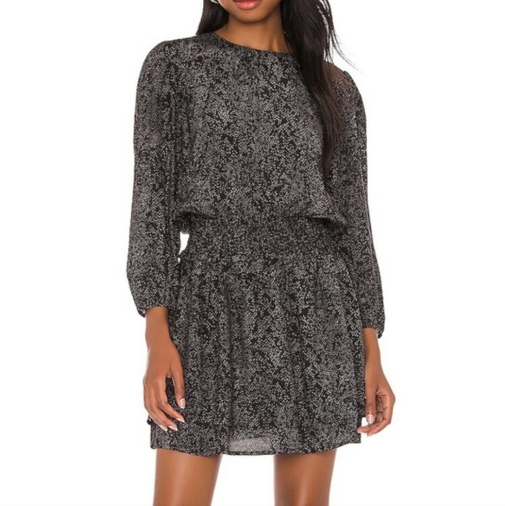Rails Inez Mini Slate Python Mini Dress Size Larg… - image 1